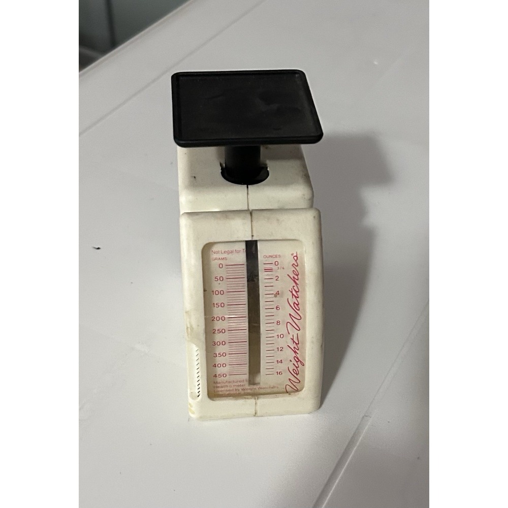 1977 Vintage Weight Watchers Food Scale With Bowl 1 Pound By The Ounce 450 Grams